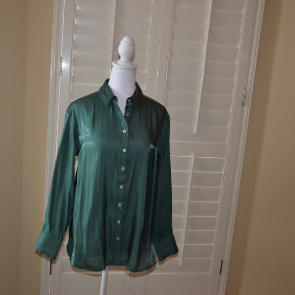 Anthropologie Long Sleeve Button Down Blouse - Picture 2 of 9